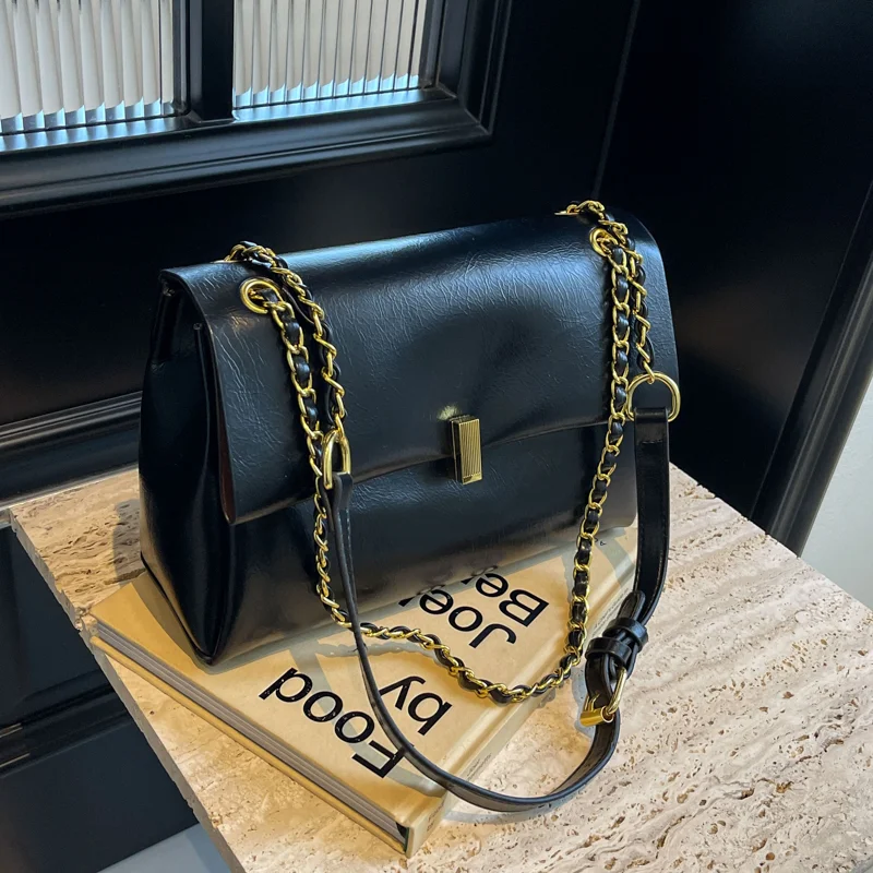 Minimalist Chic Square Leather Handbag for Women
