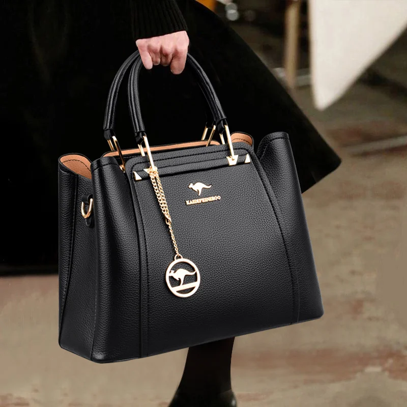 Large Capacity Women Soft Leather Luxury Handbags