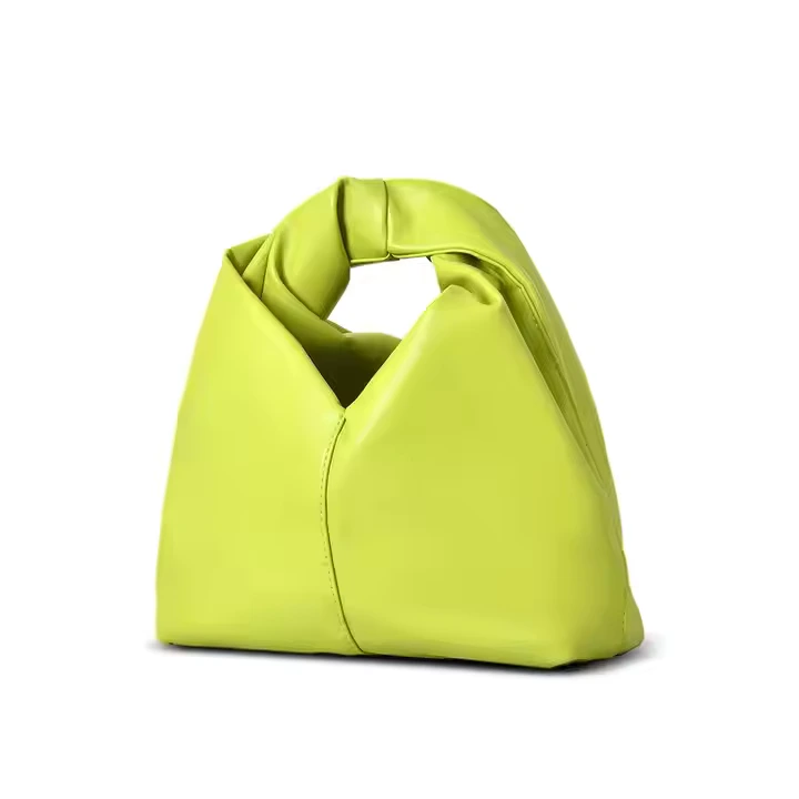 Fashionable Women's Handbag with Pleated Leather Cloud Design