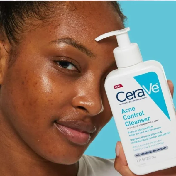 CeraVe Acne Control Face Cleanser, 2% Salicylic Acid Acne Treatment 237ml - Image 2