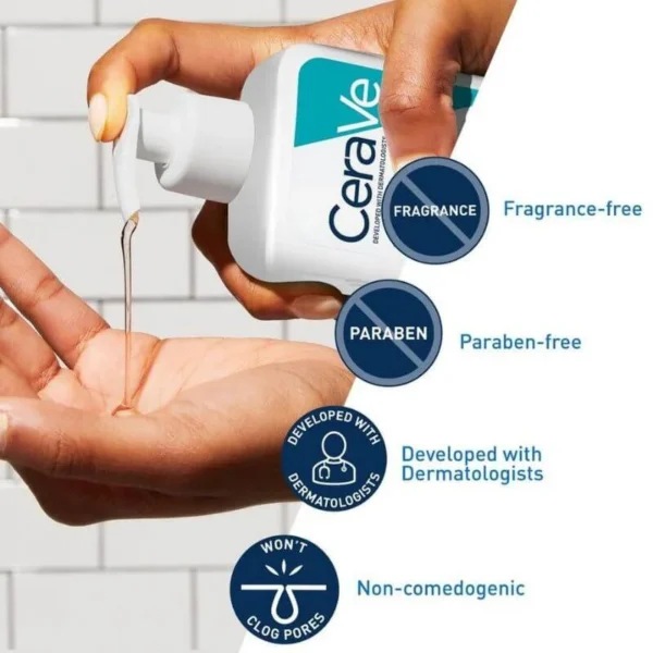 CeraVe Acne Control Face Cleanser, 2% Salicylic Acid Acne Treatment 237ml - Image 3