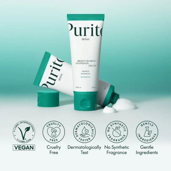 PURITO SEOUL Mighty Bamboo Panthenol Cream 100ml - Image 4